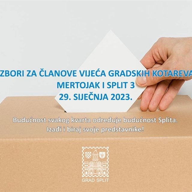 Raspisani izbori za članove vijeća gradskih kotareva Mertojak i Split 3