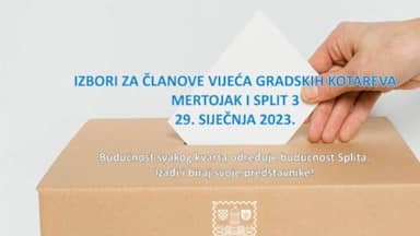 Raspisani izbori za članove vijeća gradskih kotareva Mertojak i Split 3