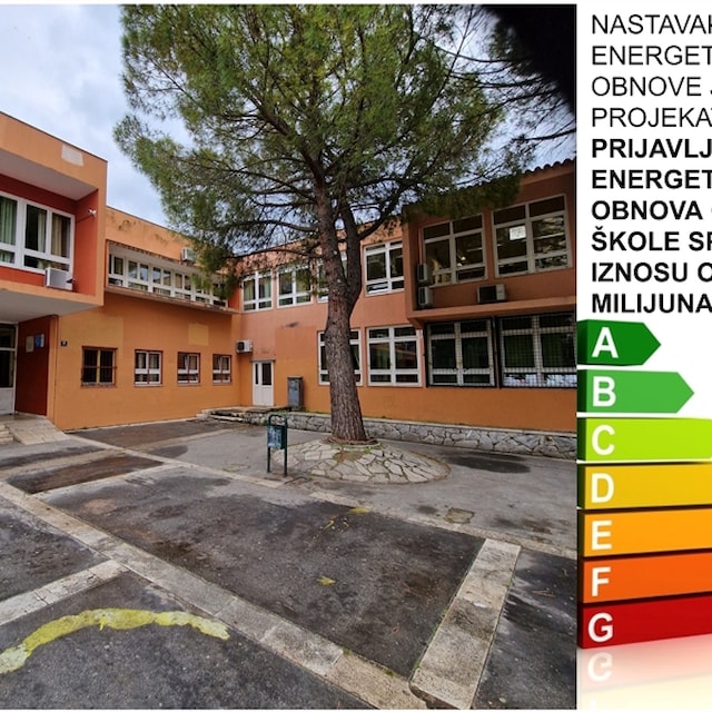 Prijavljen projekt energetske obnove OŠ Split 3 u iznosu od 2,3 milijuna eura