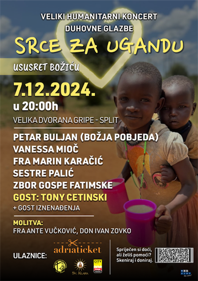 Veliki humanitarni koncert duhovne glazbe "Srce za Ugandu-Ususret Božiću"